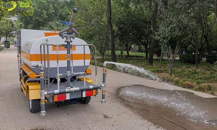 The Ideal Electric Small-Sized Sprinkler Truck for Campus Sanitation