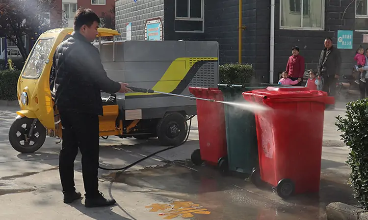 Electric Street Washer Vehicles for Back Alley Cleaning