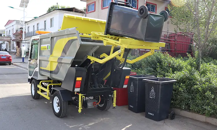 Small Electric Garbage Truck,Small Rear-loading Garbage Truck,Small Rear-Mounted Garbage Collection Vehicle