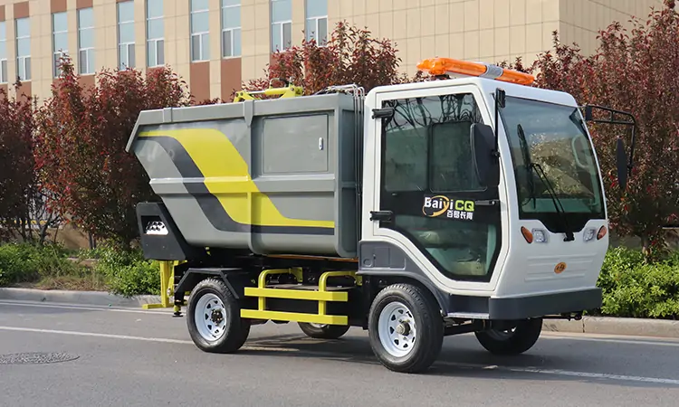 Small Electric Garbage Truck,Small Rear-loading Garbage Truck,Small Rear-Mounted Garbage Collection Vehicle