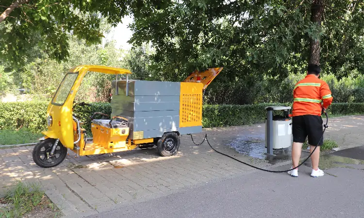 Street Washer Vehicle,Street Washer,Three-Wheel High-Pressure Cleaning Vehicle