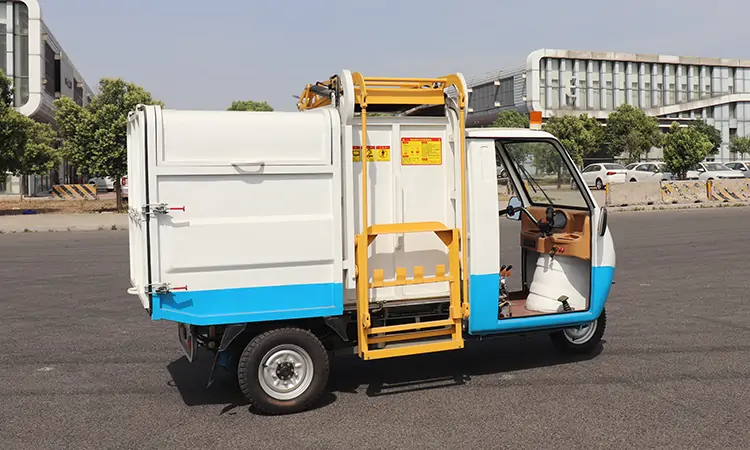 Garbage Collection Electric Tricycle,Electric Three-Wheel Hanging Bucket Garbage Truck
