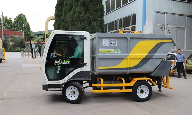 Eco-Friendly Small Electric Rear-Loading Garbage Truck
