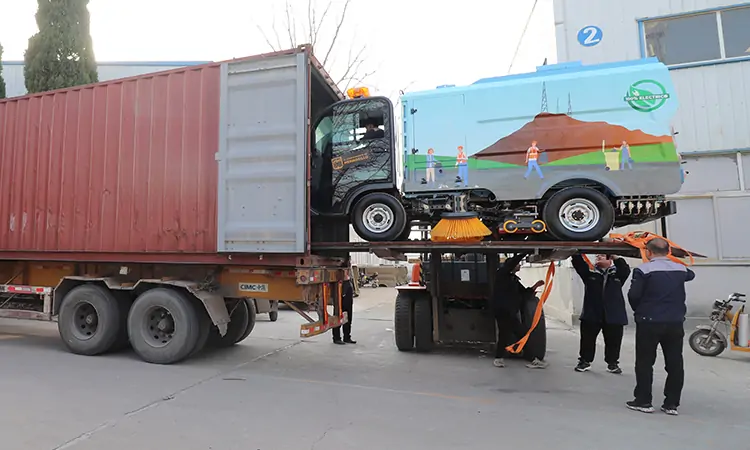 Electric Road Sweepers Were Sent Overseas