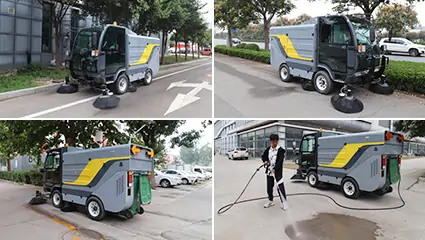 Electric Compact  Road SweeperBY-S25Working Mode