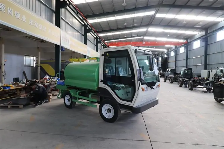 Small electric water truck ready to be sent to France