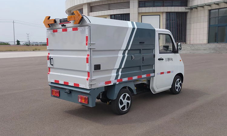 Fully Electric Enclosed Barrel Garbage TruckBY-LT1000