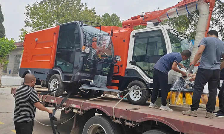 Shipment of Electric Leaf Collection Vehicles and Road Washer to Kazakhstan