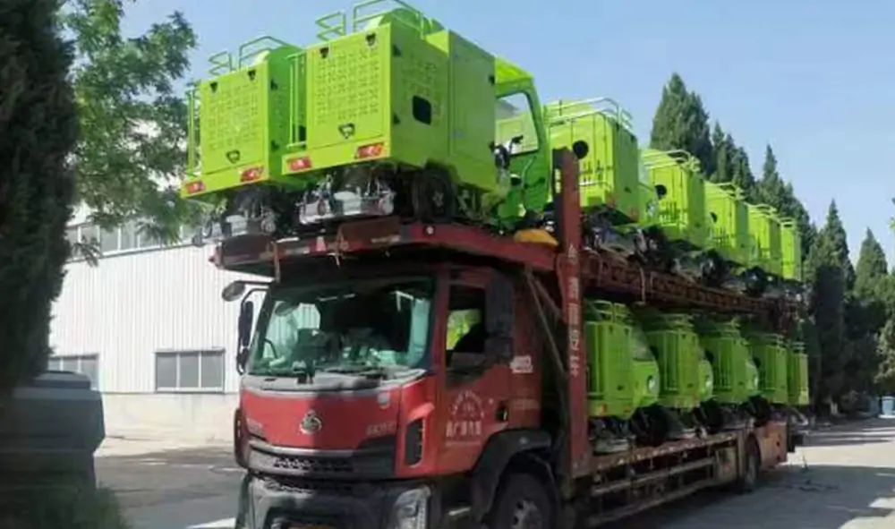 Electric Three-Wheel Leaf Collection Vehicle Shipment