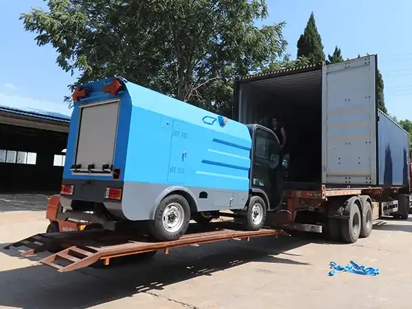 Custom Electric Street Washer Vehicle shipped to Saudi Arabia