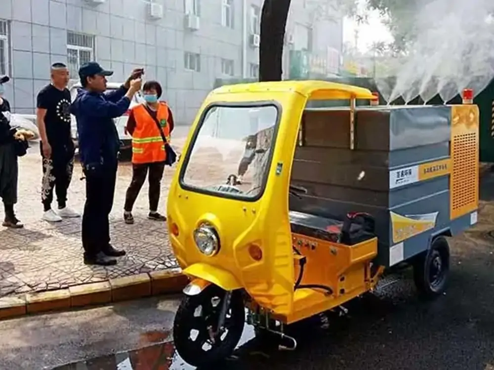 Tangshan Sanitation Company buys electric street washer vehicle